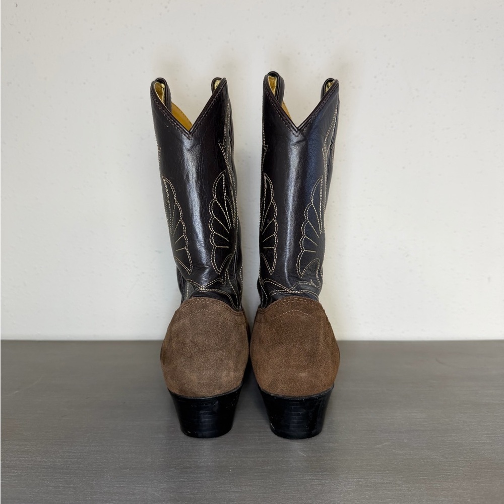 Masterson Boot Co. RB2003Y Brown Suede Leather Western Cowboy Boots Size 6D - Picture 3 of 9